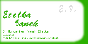 etelka vanek business card